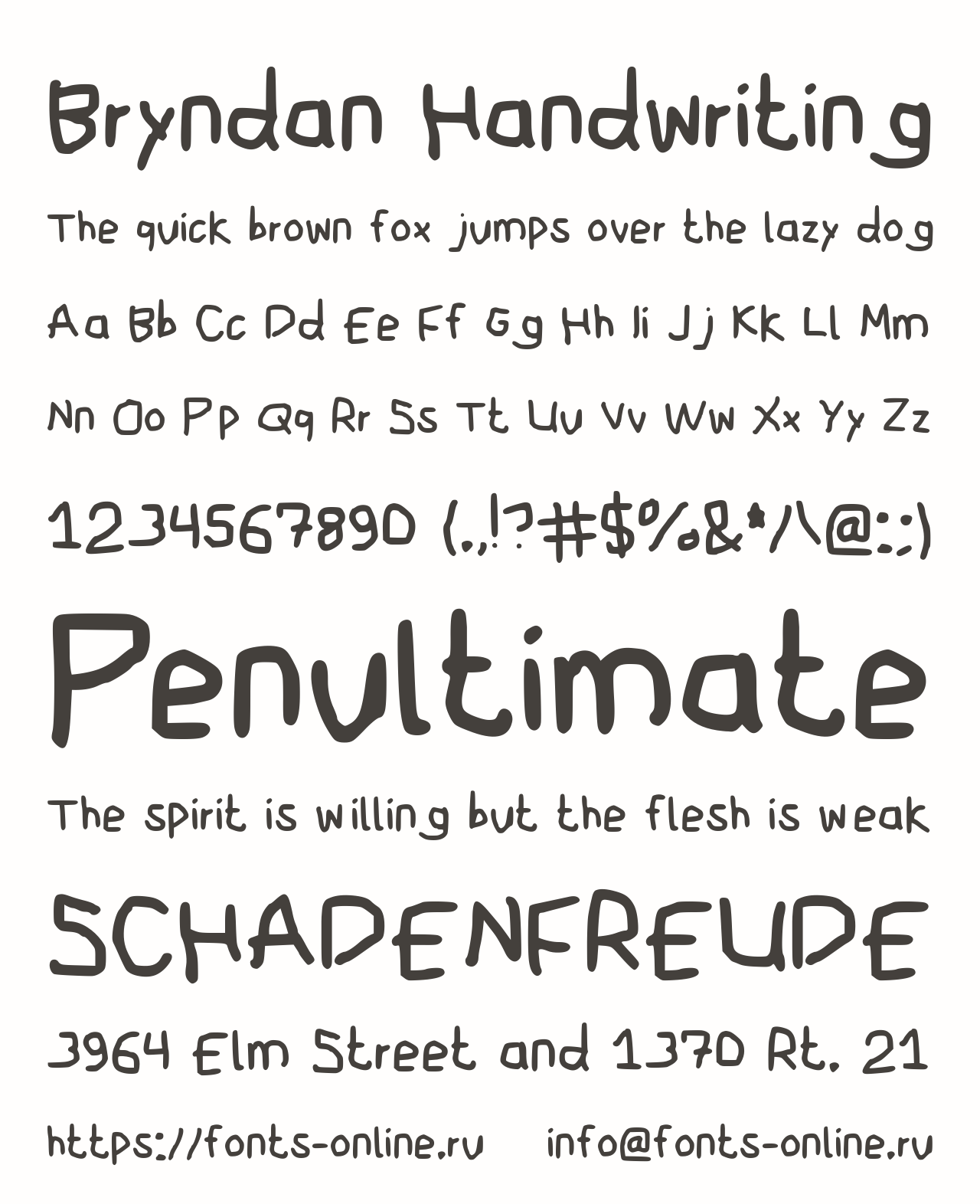 Bryndan Handwriting Free Font Download
